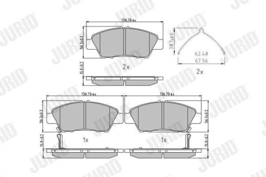Bremseklosser JURID 572637J Bremseklosser JURID 572637J