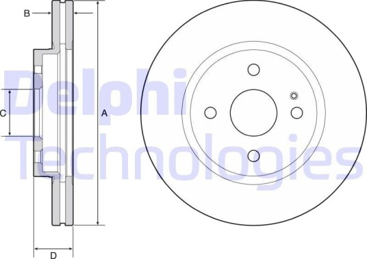 DELPHI BG4942C Bremseskive DELPHI BG4942C Bremseskive