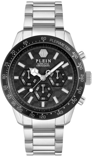Philipp Plein Herreklokke PWPYA0424 Superlatives Sort/Stål Ø44 mm