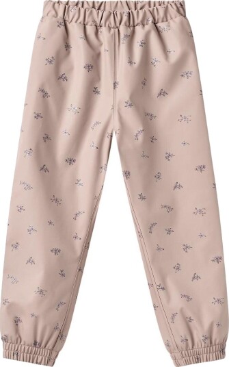 Wheat Regnbukser m. Termos PU UM Dry Rose Blomster Wheat 5 år (110) Regnbukser Beige Rosa