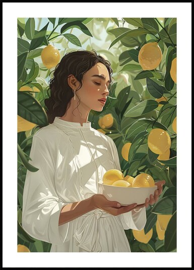 Woman with Lemons Plakat Plakat / 50x70cm Woman with Lemons Plakat Plakat / 50x70cm