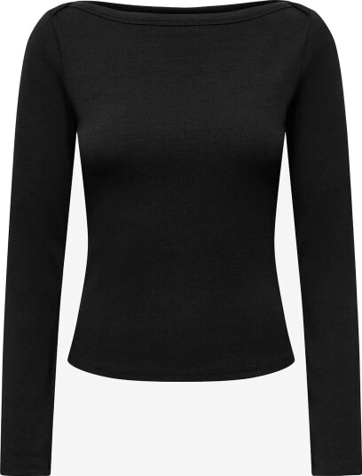 JDY Jdymalli L/S Boatneck Top 280 Jrs Noos   BLACK   S