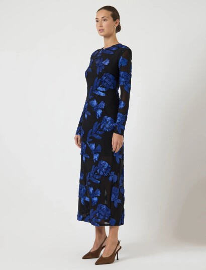 YAS Yasdonatella Ls Long Dress   Gf   Black   M