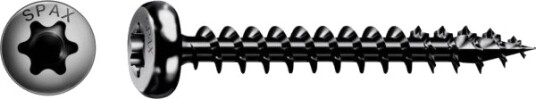 Spax Universalskruer T15 Halvrundt Hode Blax 0201040350123 3.5 X 12 Mm 200 Stk.