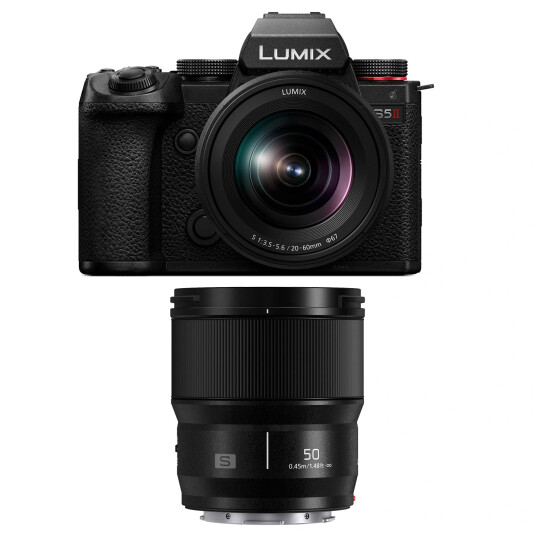 Panasonic Lumix S5 II 20-60mm f/3.5-5.6 + Lumix S 50mm f/1.8 Panasonic Lumix S5 II 20-60mm f/3.5-5.6 + Lumix S 50mm f/1.8