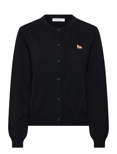 Maison Kitsune Baby Fox Merino Regular Cardigan   Black   M