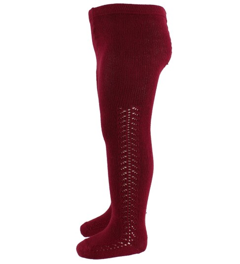 Condor Strømpebukser m. Hullmønster   Bordeaux   Condor   3 6 md   Strømpebukser Lilla Rød