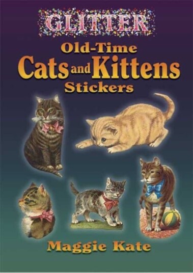Glitter Stickers   OldTime Cats and Kittens