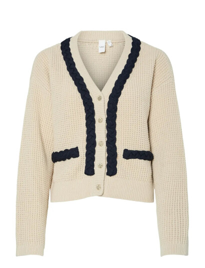 YAS Yasarina Ls Knit Cardigan S. - Cream - L