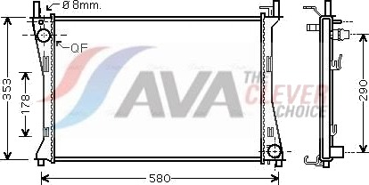 AVA COOLING SYSTEMS FDA2400 Radiator motorkjøling