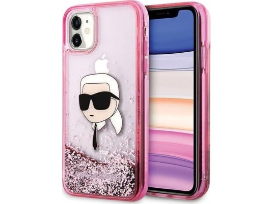 Karl Lagerfeld Klhcn61lnkhcp Iphone 11/ Xr Rosa/Rosa Hardcase Glitter Karl Head