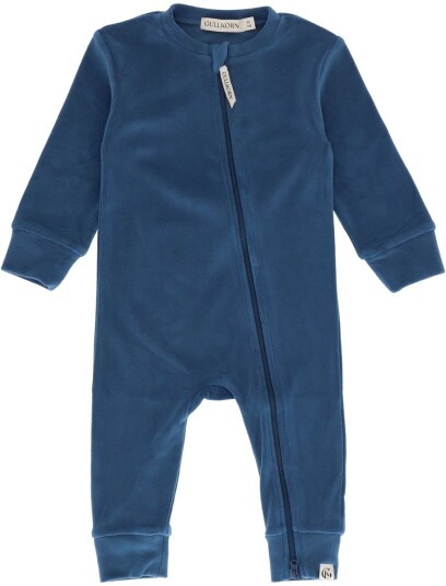 Gullkorn Jona Fleece heldress til baby, Stormblå (74) 74