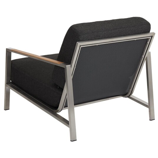 Brafab Naos lenestol rustfritt stål / Nearly Black Brafab