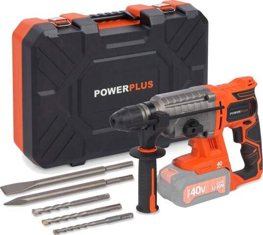 Powerplus POWDP1570 Borehammer 40 Volt Med 5 Deler - Solo