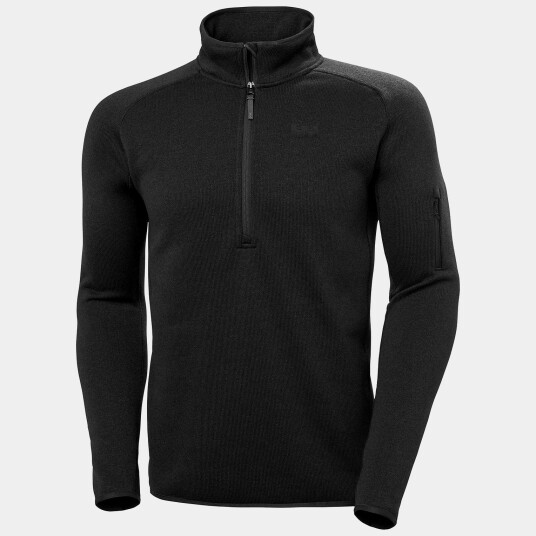 Helly Hansen Herre Varde Fleece mellomlag 1/2 Glidelås 2.0 Svart XL