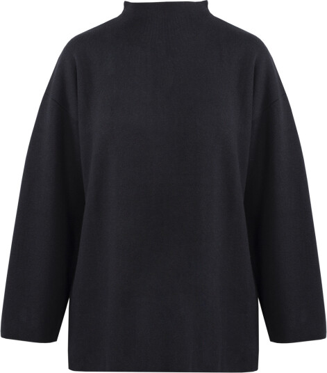Nina Sweater Black M Boxy viscose sweater