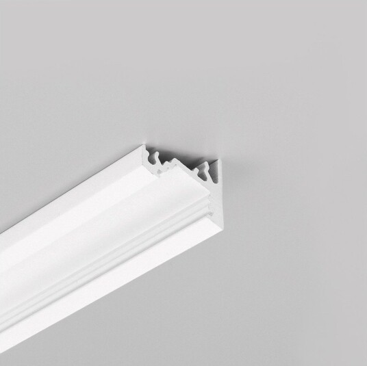 Topmet 1m aluprofil CORNER10 BC/UX   Hvit lakkert hjørne LED skinne