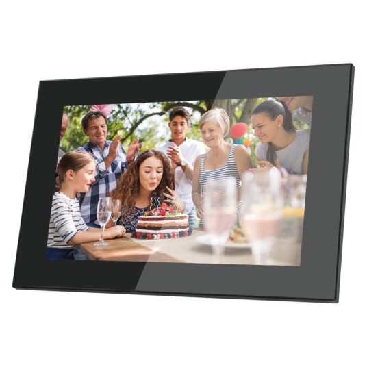 Lippa Frameo Digital Fotoramme Glass 10" Svart Lippa Frameo Digital Fotoramme Glass 10" Svart