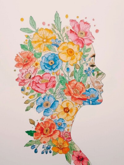 Namly Design Plakat Blomstersilhuett POSTERRSSYF2