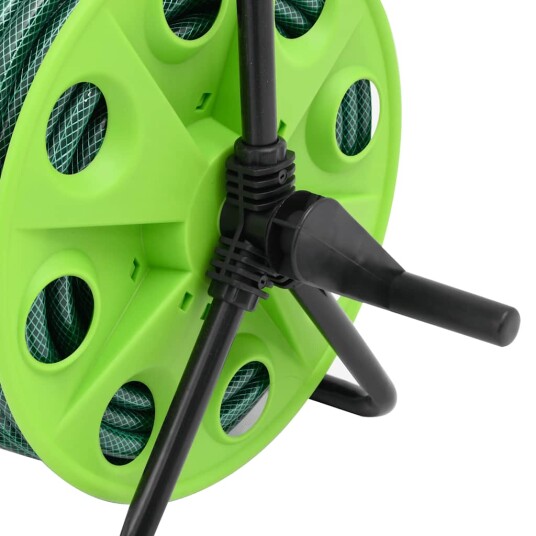  Frittstående slangetrommel grønn med slangefester 0,75" 20m PVC 3281520