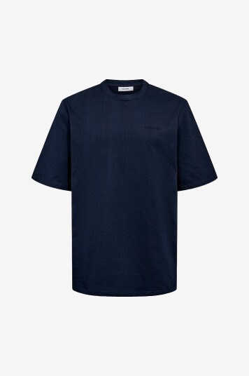 Resteröds T skjorte Mid Sleeve Logo Tee Blå