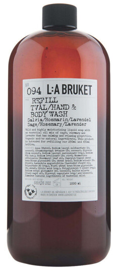 L:A Bruket 094 Flytande TvA¥l Salvia/Rosmarin/Lavendel 1000ml Refill