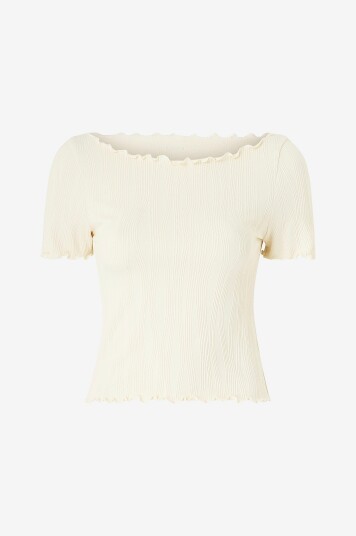 Aim'n Topp Tulip Short Sleeve Top Hvit Aim'n Topp Tulip Short Sleeve Top Hvit