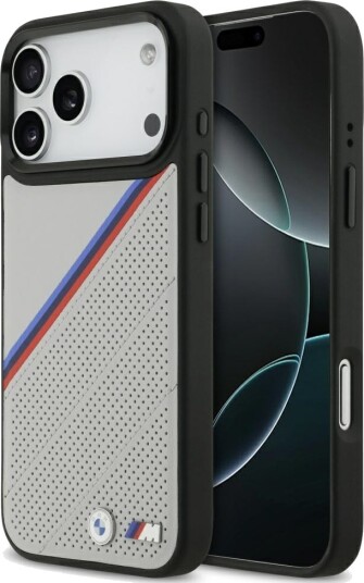 BMW M Tricolor MagSafe Etui for iPhone 17 Pro Max - Grå