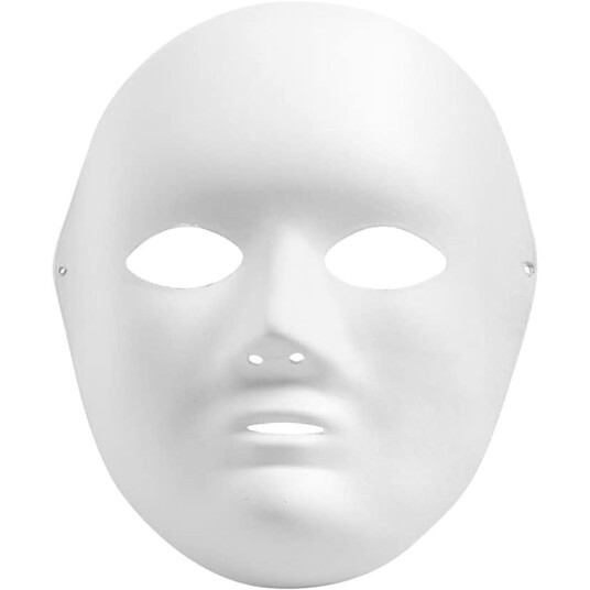 Creativ Company Helmaske av Papp Hvit 22x17 cm 1 stk