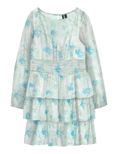 Vero Moda Vmsmilla Ls Short Layer Dress Wvn - Blue - M Vero Moda Vmsmilla Ls Short Layer Dress Wvn - Blue - M