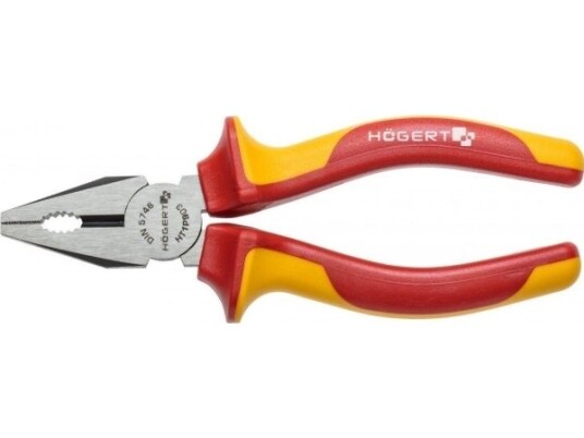 Högert Technik 160mm Kombinasjonstang VDE 1000V med 2-komponent håndtak
