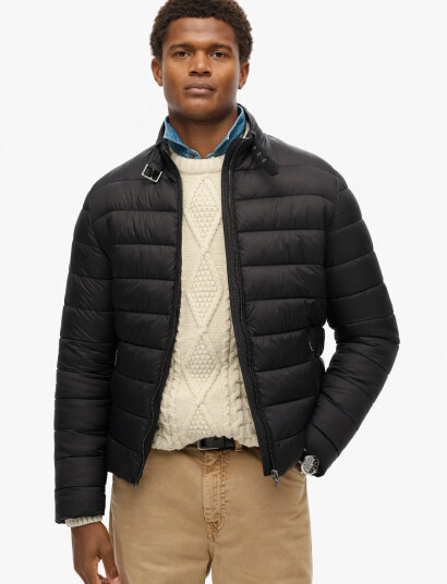 Superdry Lightweight Padded Jacket - Black - XL