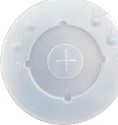 Plastlokk Ø108 Mm Flat Med Kryss Transparent 12 Ps X 85 Stk/Krt