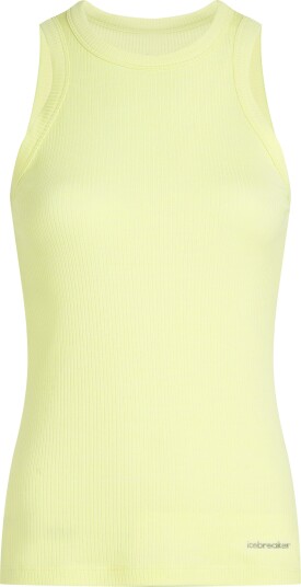 Icebreaker Women"s Merino Rib Lotus Tank Citrine S Icebreaker Women"s Merino Rib Lotus Tank Citrine S