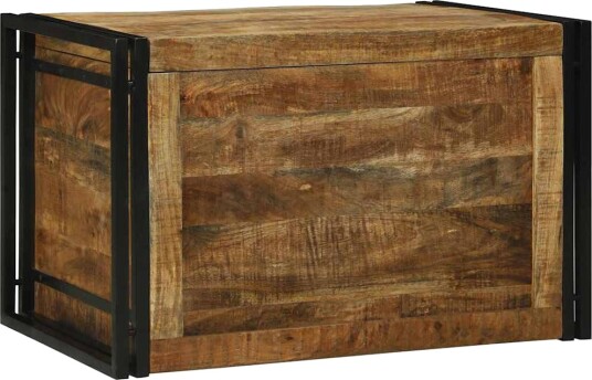Oppbevaringsboks 80 x 50 x 50 cm solid grov mangotre
