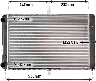 VAN WEZEL 26002008 Radiator motorkjøling VAN WEZEL 26002008 Radiator motorkjøling