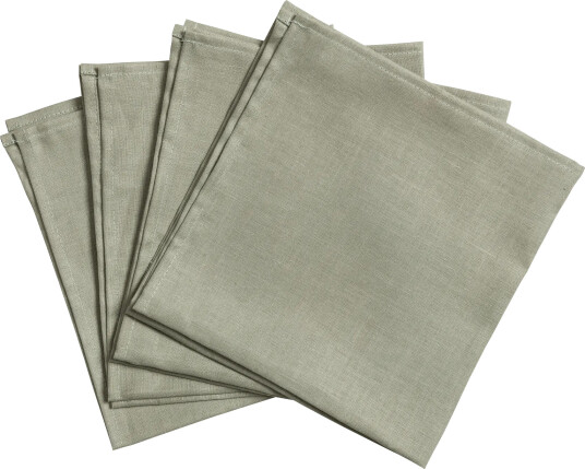 Scandi Living Clean servietter 45 x 45 cm 4 stk. dusty green Scandi Living Clean servietter 45 x 45 cm 4 stk. dusty green