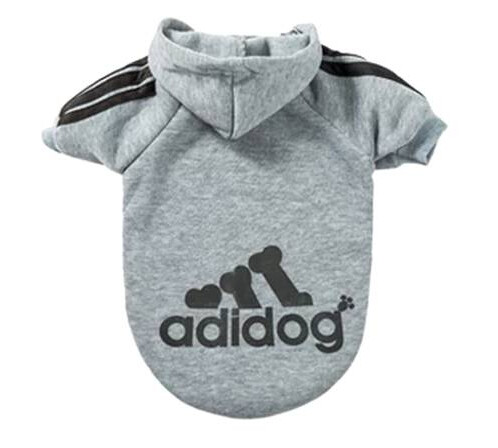 Grå Adidog Hundegenser For Liten Og Stor Hund