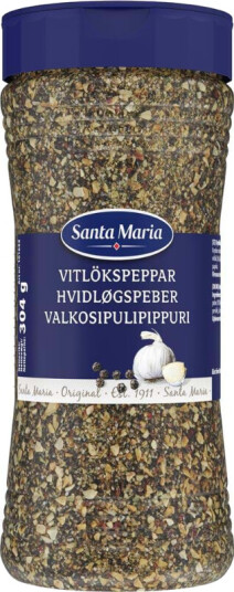 Santa Maria Hvit Løkspepper i Strøglass 304 G