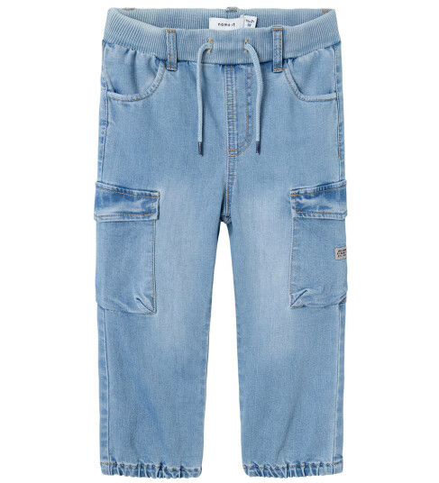 Name It Ben Baggy Cargo Jeans Medium Blue Denim 92