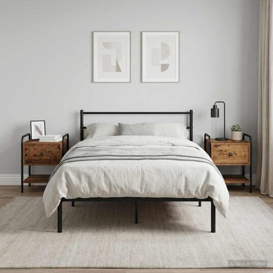 vidaXL Nattbordskap 2 stk. Gammelt tre 35 x 36,5 x 47 cm