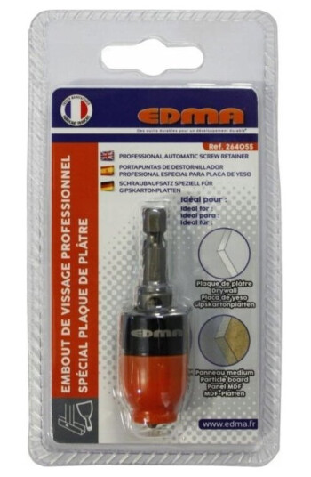 Edma Bitsholder Egma, For Gkp Skruer Med Justerbar Dybdebegrenser, Magnetisk Edma Bitsholder Egma, For Gkp Skruer Med Justerbar Dybdebegrenser, Magnetisk