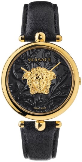 Versace Dameklokke VECO01420 Palazzo Empire Sort/Lær Ø39 mm