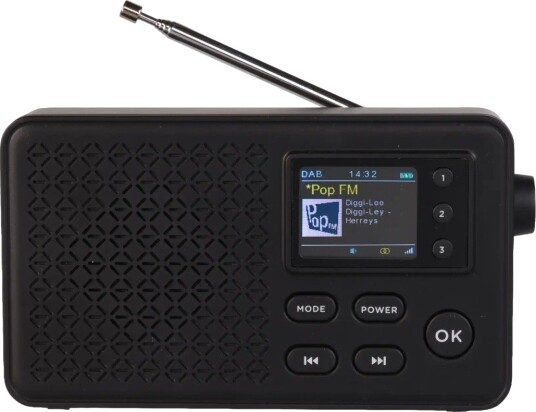 Denver DAB-57 Bærbar DAB+/FM-radio med Bluetooth og Fargeskjerm Denver DAB-57 Bærbar DAB+/FM-radio med Bluetooth og Fargeskjerm