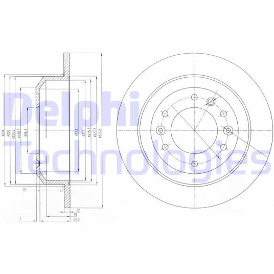 Bremseskive DELPHI BG4138 Bremseskive DELPHI BG4138
