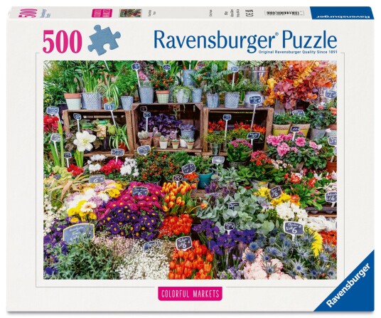 Ravensburger Puslespill 500 Blomstermarked