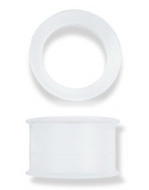 Utgått Hvit Tunnel Piercing i Akryl Strl 18 mm