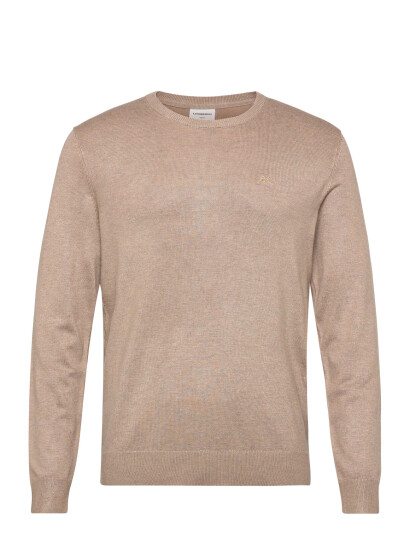 Lindbergh Ecovero L/S O Neck Knit Beige XXL Lindbergh Ecovero L/S O Neck Knit Beige XXL