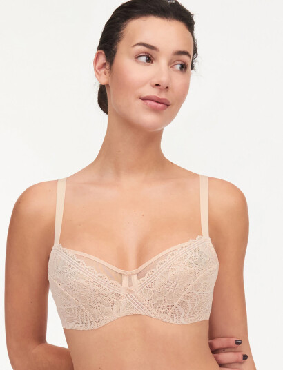 CHANTELLE Floral Touch Very Covering Underwired Bra Beige G x 75 CHANTELLE Floral Touch Very Covering Underwired Bra Beige G x 75