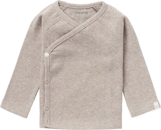 Noppies U Tee Overlap Ls Rib Nanyuki P757 TAUPE MELANGE 44